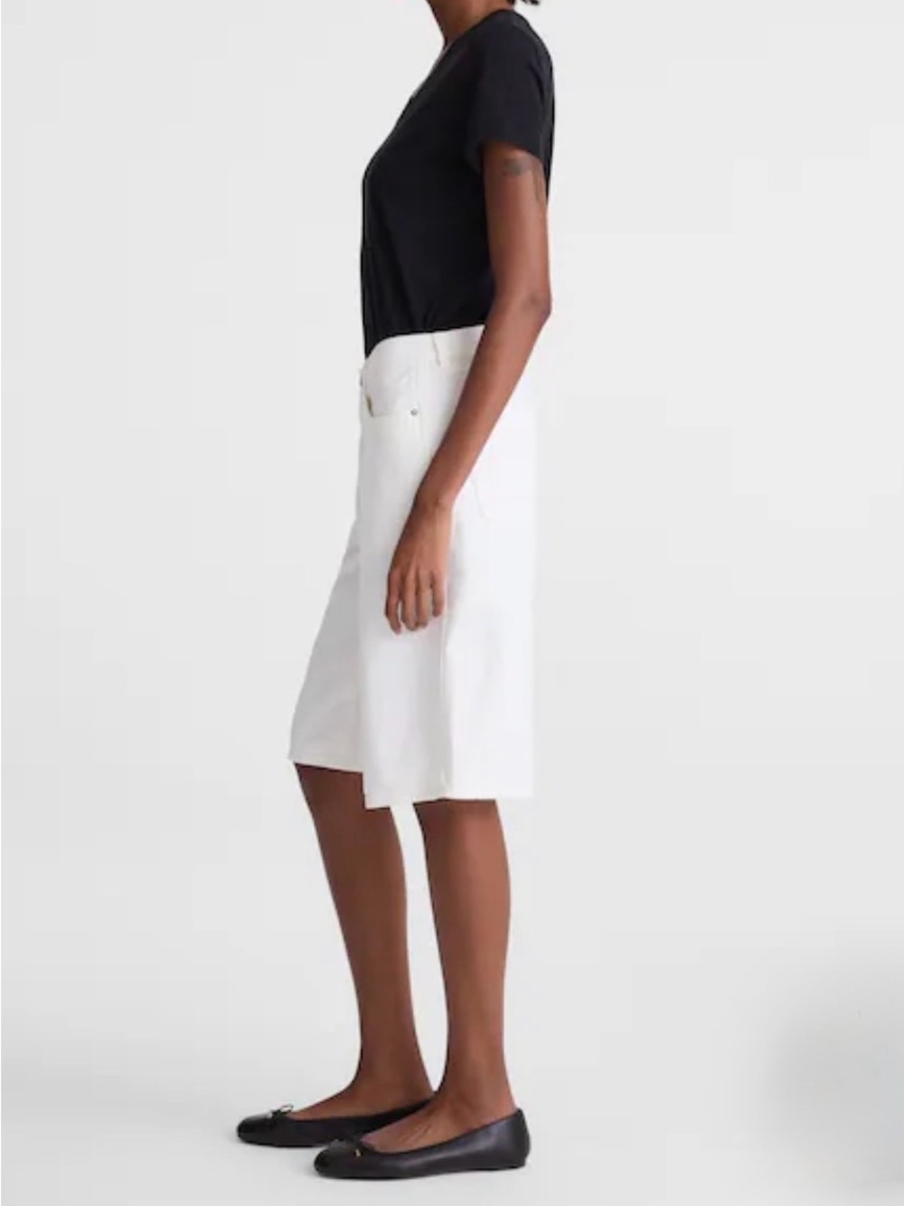 Madewell Women’s White The V-Waist Bermuda Short.25.NWT. - Picture 3 of 16